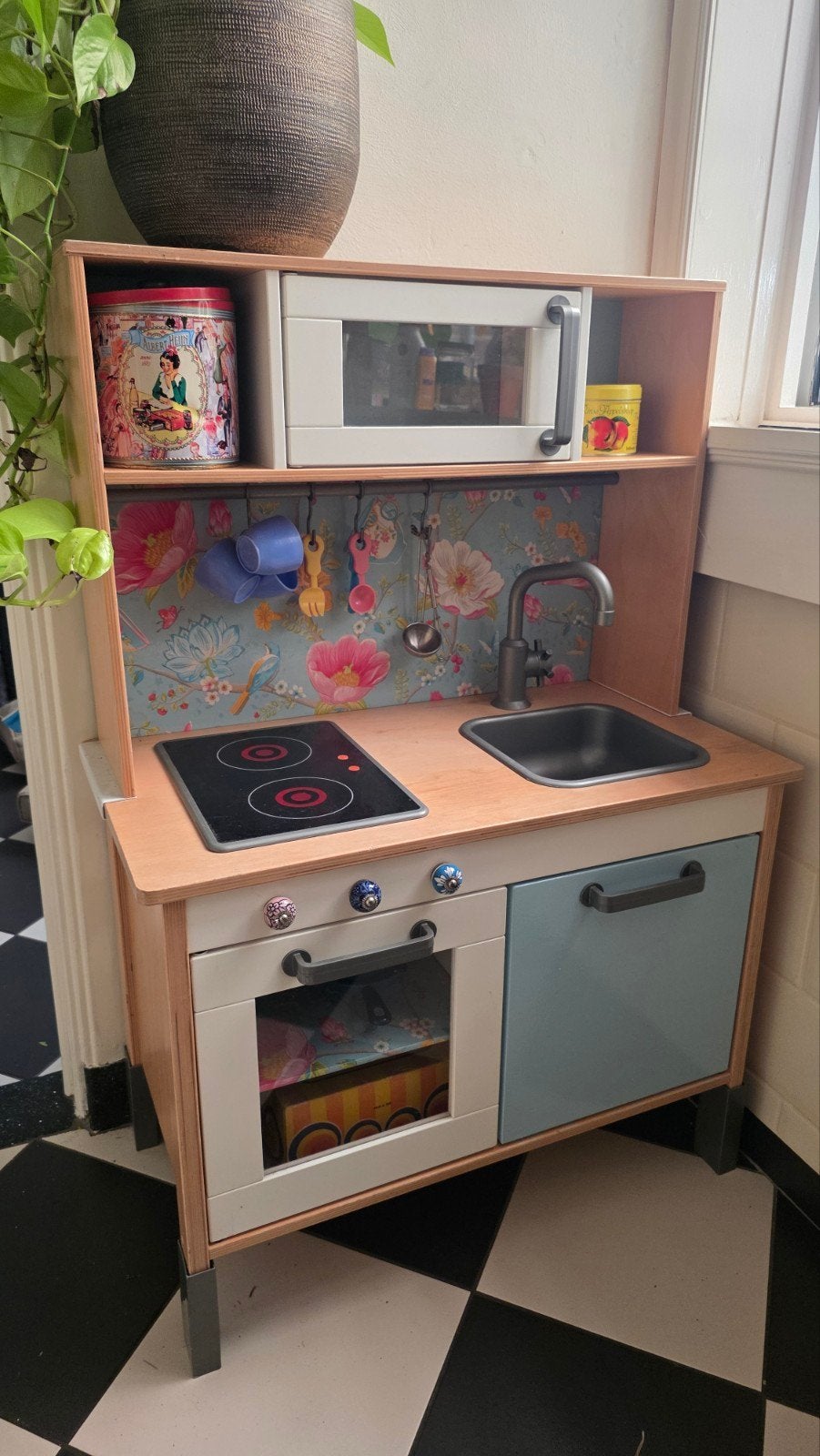 Ikea Duktig speelkeuken - gehackt en gepimpt!, Ophalen of Verzenden, Gebruikt, Hout, Speelkeuken