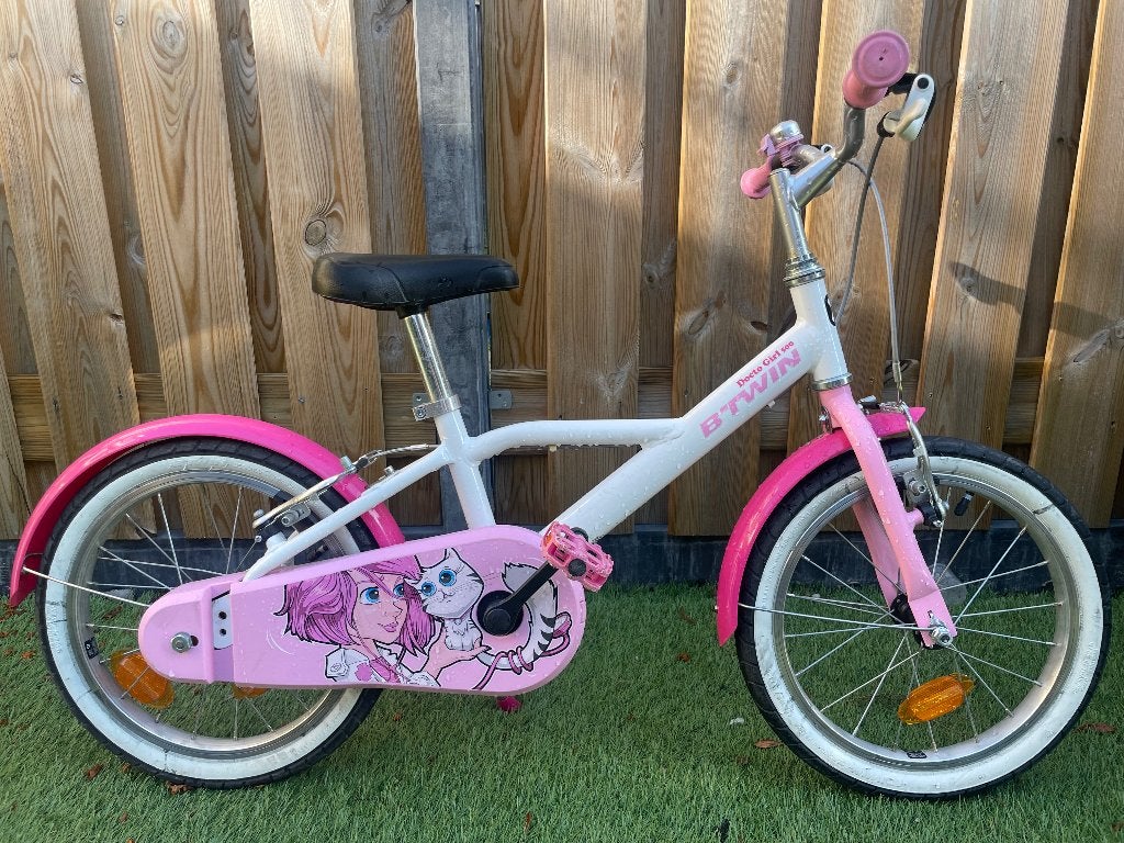 14 inch Fiets Btwin, Fietsen en Brommers, Fietsen | Meisjes, Ophalen, Gebruikt, Velgrem, 14 inch of minder