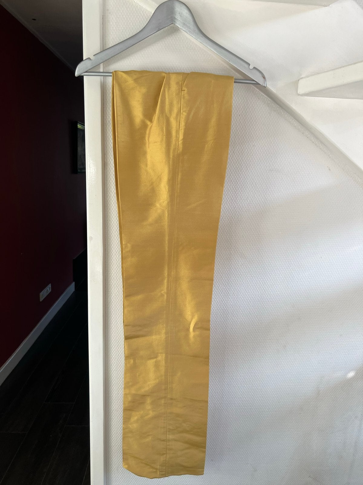 MaxMara Zijden Broek - Goudkleurig, Maat 40, Maat 38/40 (M), Ophalen of Verzenden, Zo goed als nieuw, Lang