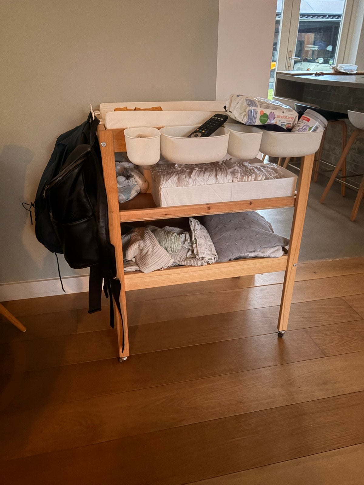 Houten Commode met Opbergruimte en Verschoonkussen - ikea, Ophalen, Gebruikt, 50 tot 70 cm, 75 tot 100 cm