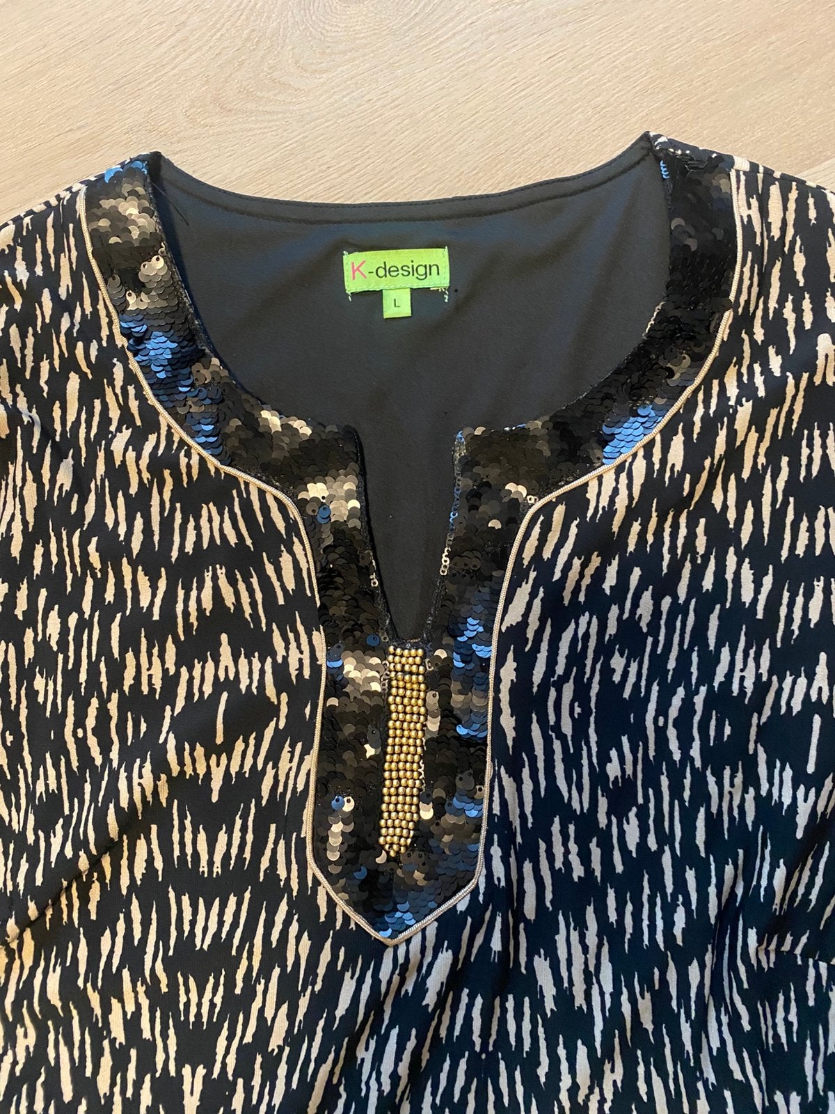 Jurk K-Design, Ophalen of Verzenden, Gedragen, Maat 42/44 (L), Zwart