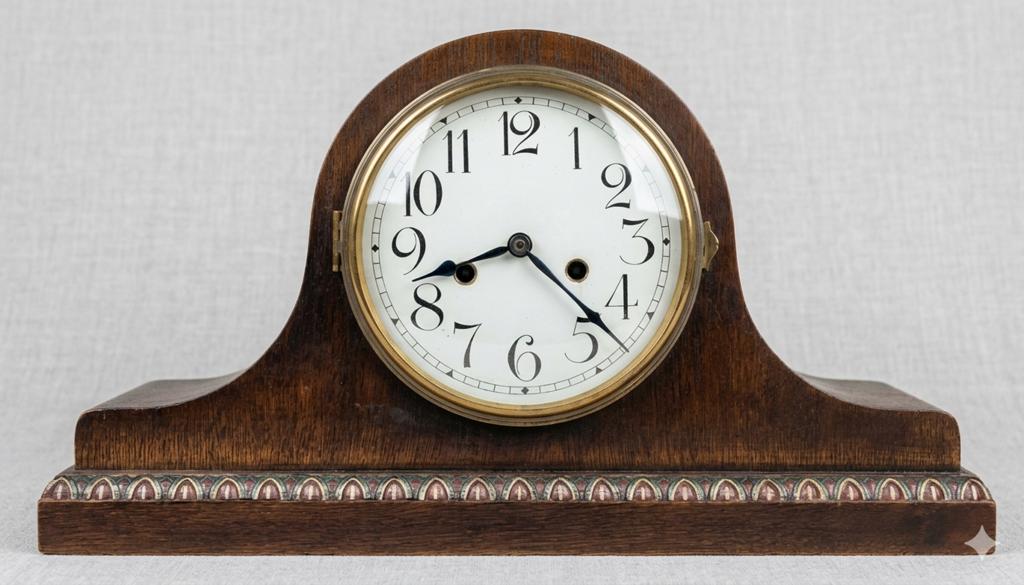 Napoleon pendule met emaille wijzerplaat., Ophalen of Verzenden