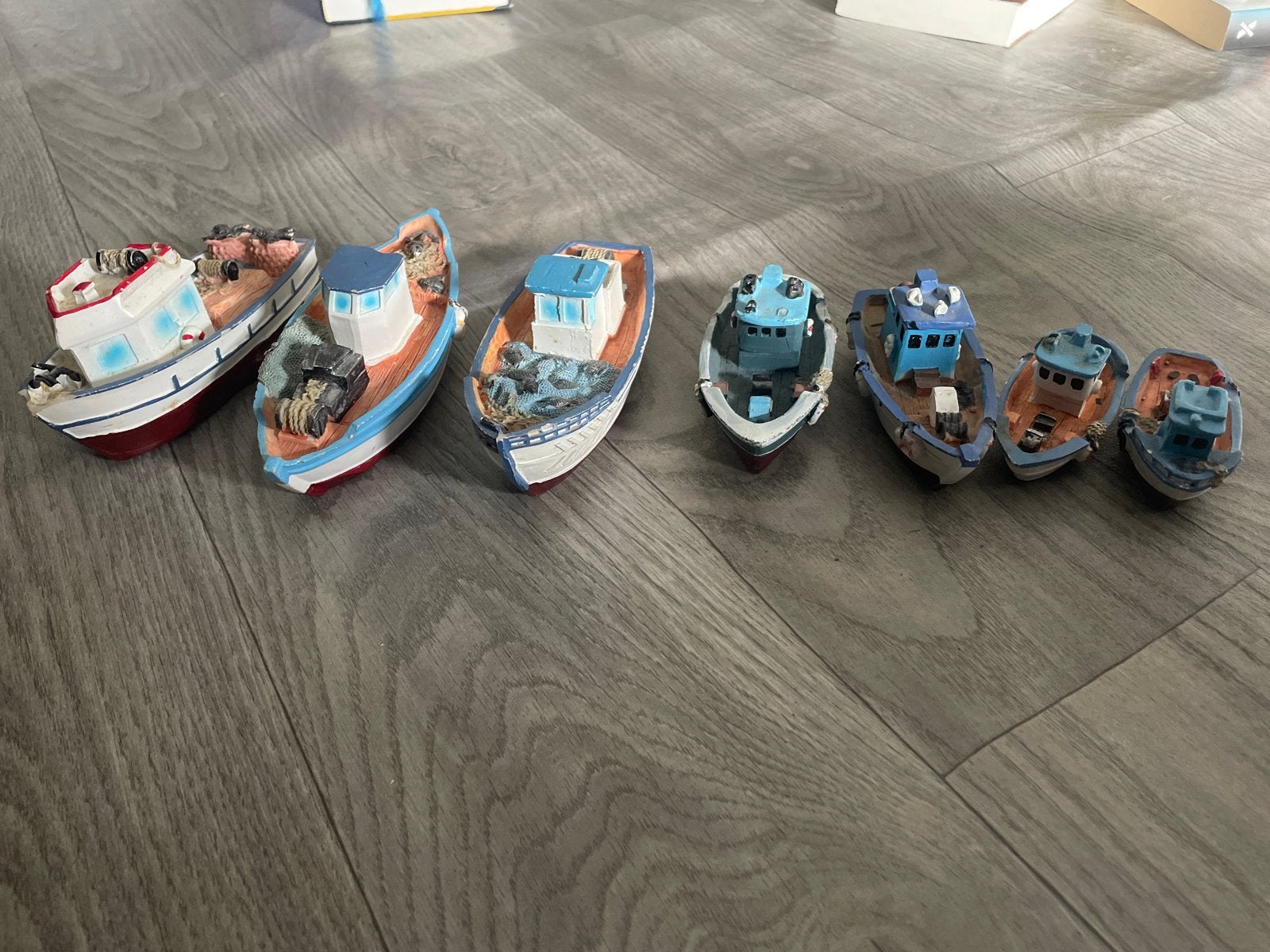 Boten 7 stuks, Verzenden, Gebruikt, 1:200 of kleiner, Overige merken