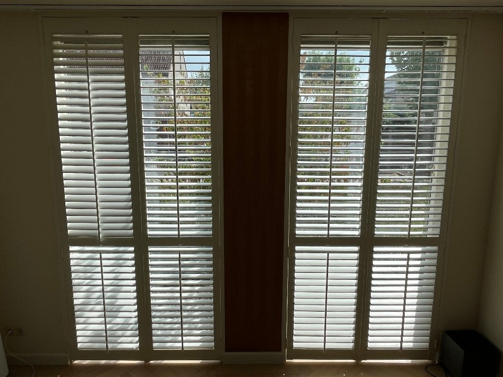 Prachtige houten shutters (maatwerk) - deels incl frames, Ophalen, Gebruikt, Overige merken, Wit