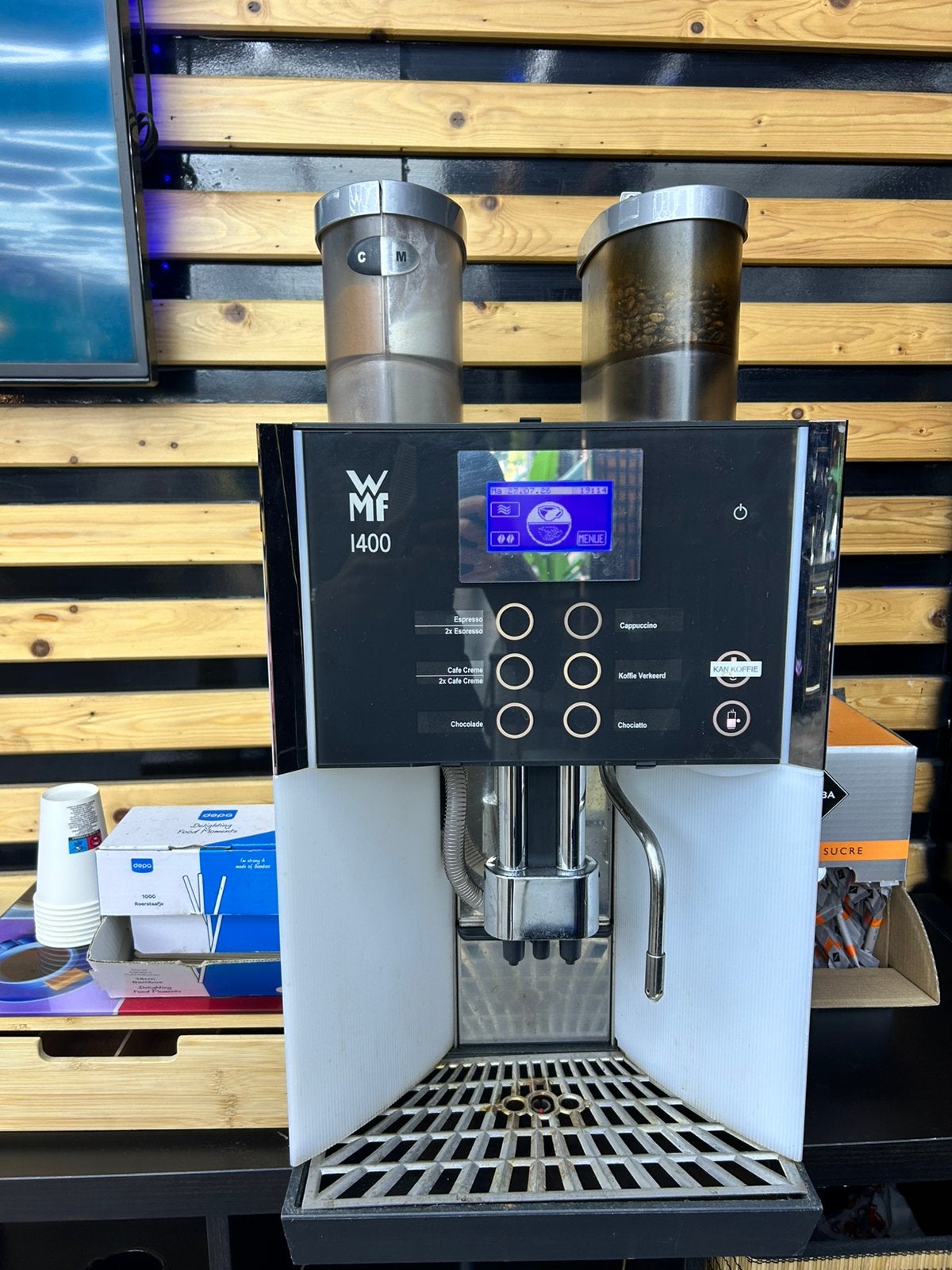 WMF 1400 Professionele 2x Koffiemachines te Koop, 10 kopjes of meer, Ophalen, Zo goed als nieuw, Koffiemachine