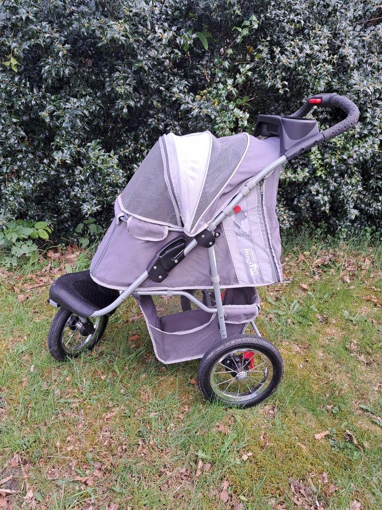 Innopet Hondenbuggy Comfort Eco 96x53x104 cm Grijs+regenhoes, Ophalen, Gebruikt