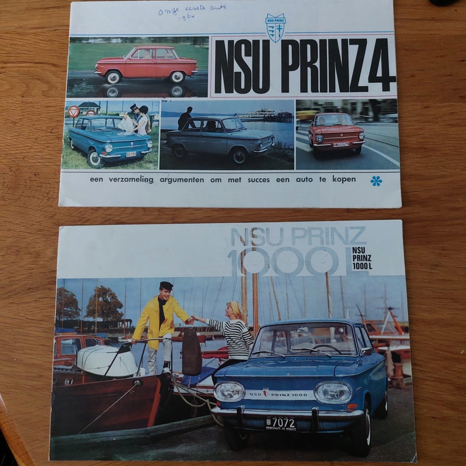 2 originele verkoopfolders van NSU Prinz uit jaren '60, Ophalen of Verzenden