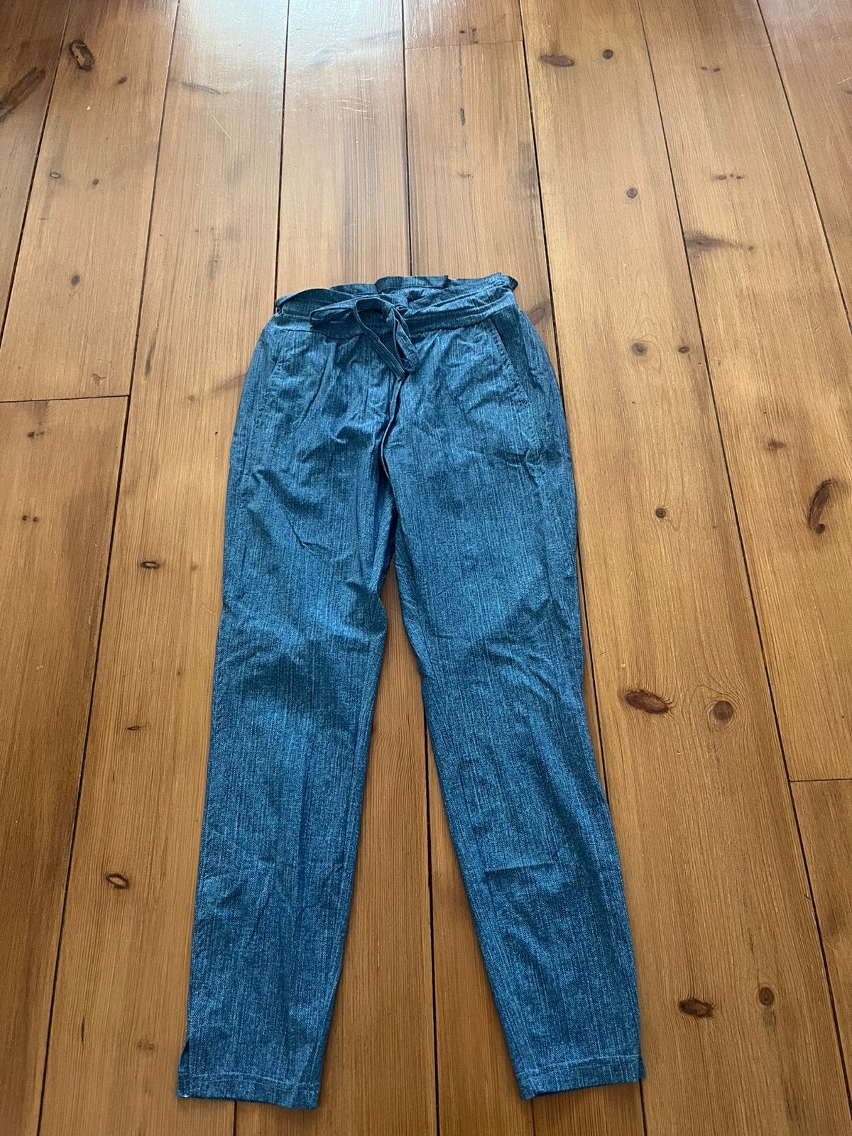 Leuke jeanslook travelstof broek Studio Anneloes S/M, Zo goed als nieuw, Maat 36 (S), Lang, Verzenden