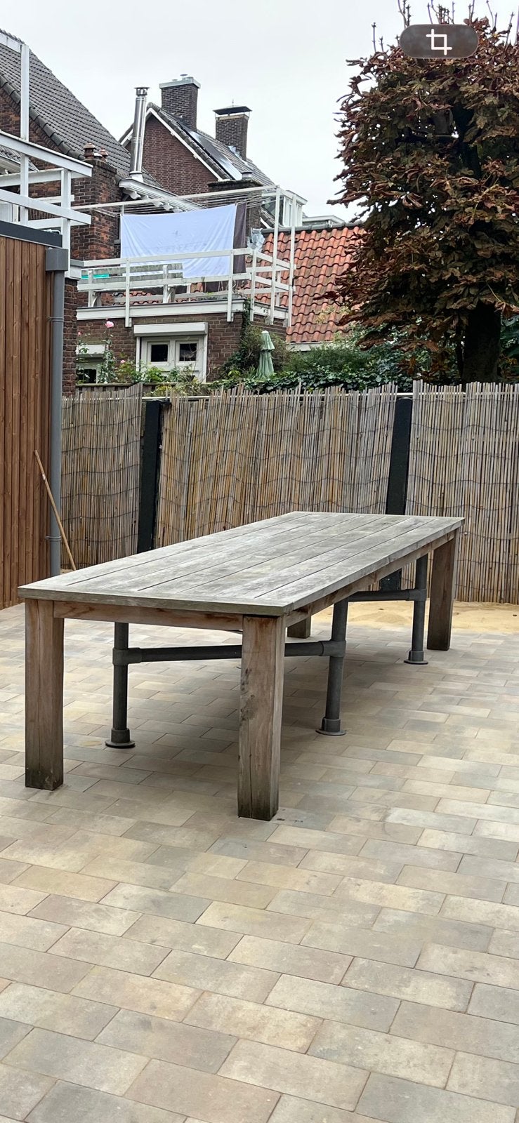 Tuintafel te koop, Ophalen, Gebruikt, Rechthoekig, Hout