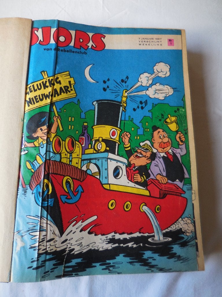 Strip Sjors Ingebonden 1e deel 1967, Meerdere stripboeken, Ophalen, Gelezen