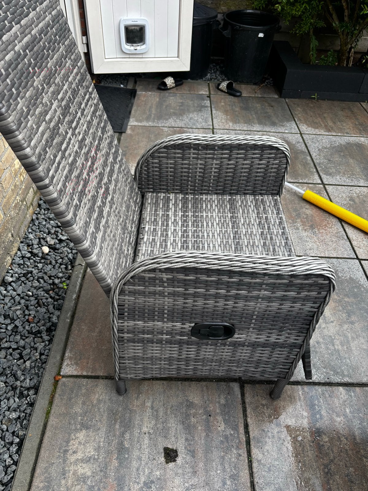 3x Wicker tuinstoel +1 met schade, Tuin en Terras, Tuinstoelen, Gebruikt, Wicker, Verstelbaar, Ophalen