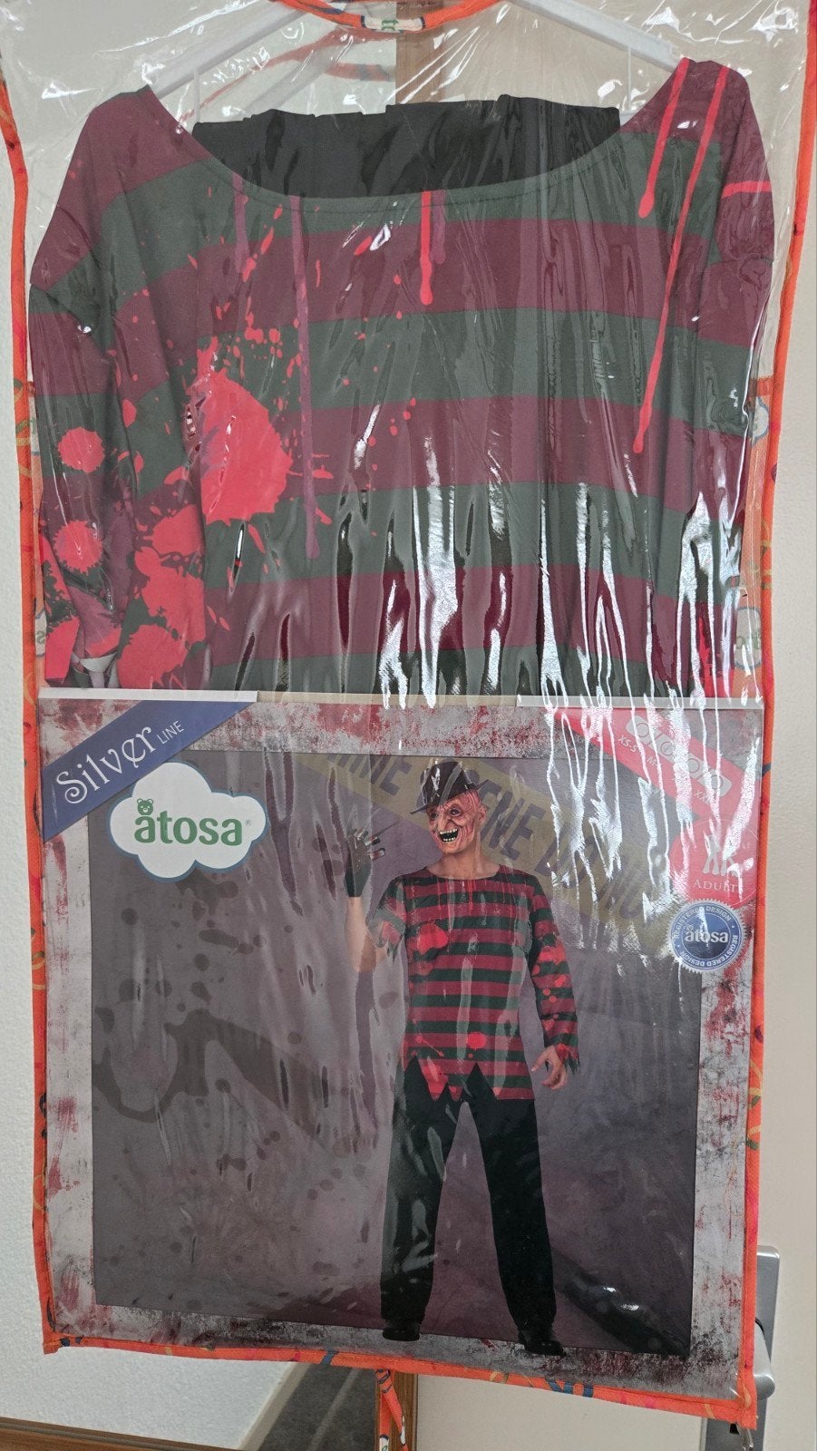Halloween kostuum Freddy Krueger en griezelmasker, Ophalen of Verzenden, Gebruikt, Pak of Jurk