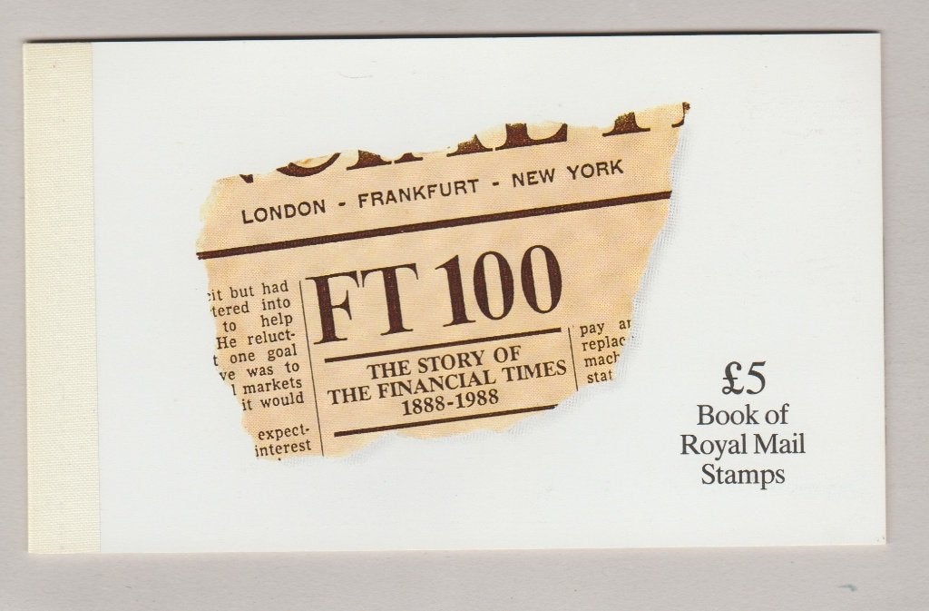 GB 1988 £5 Prestige Booklet SG DX9 The Financial Times **, Verzenden, Postfris