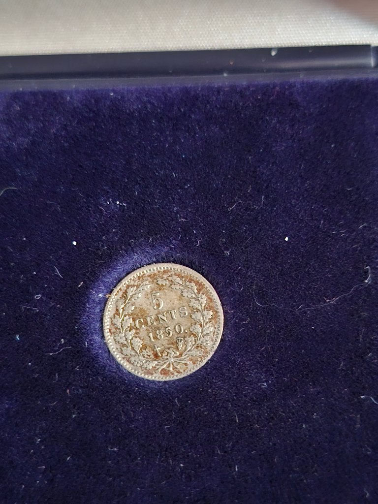 5 cents uit 1850, Koning Willem III, Koning Willem III, Zilver, Ophalen of Verzenden, Losse munt