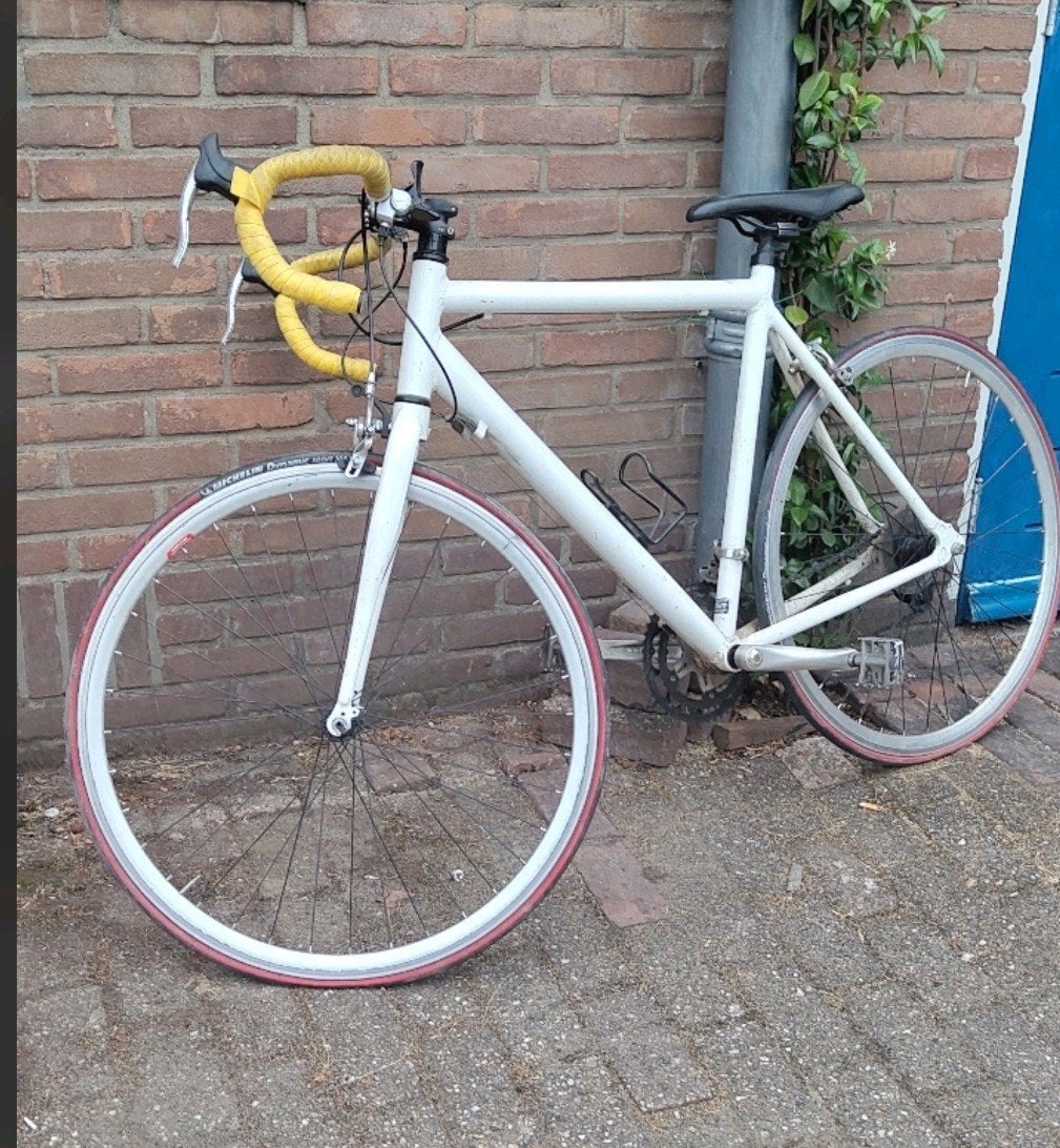 Witte Racefiets  - Framemaat 52/53, Minder dan 10 versnellingen, Gebruikt, 49 tot 53 cm, Ophalen