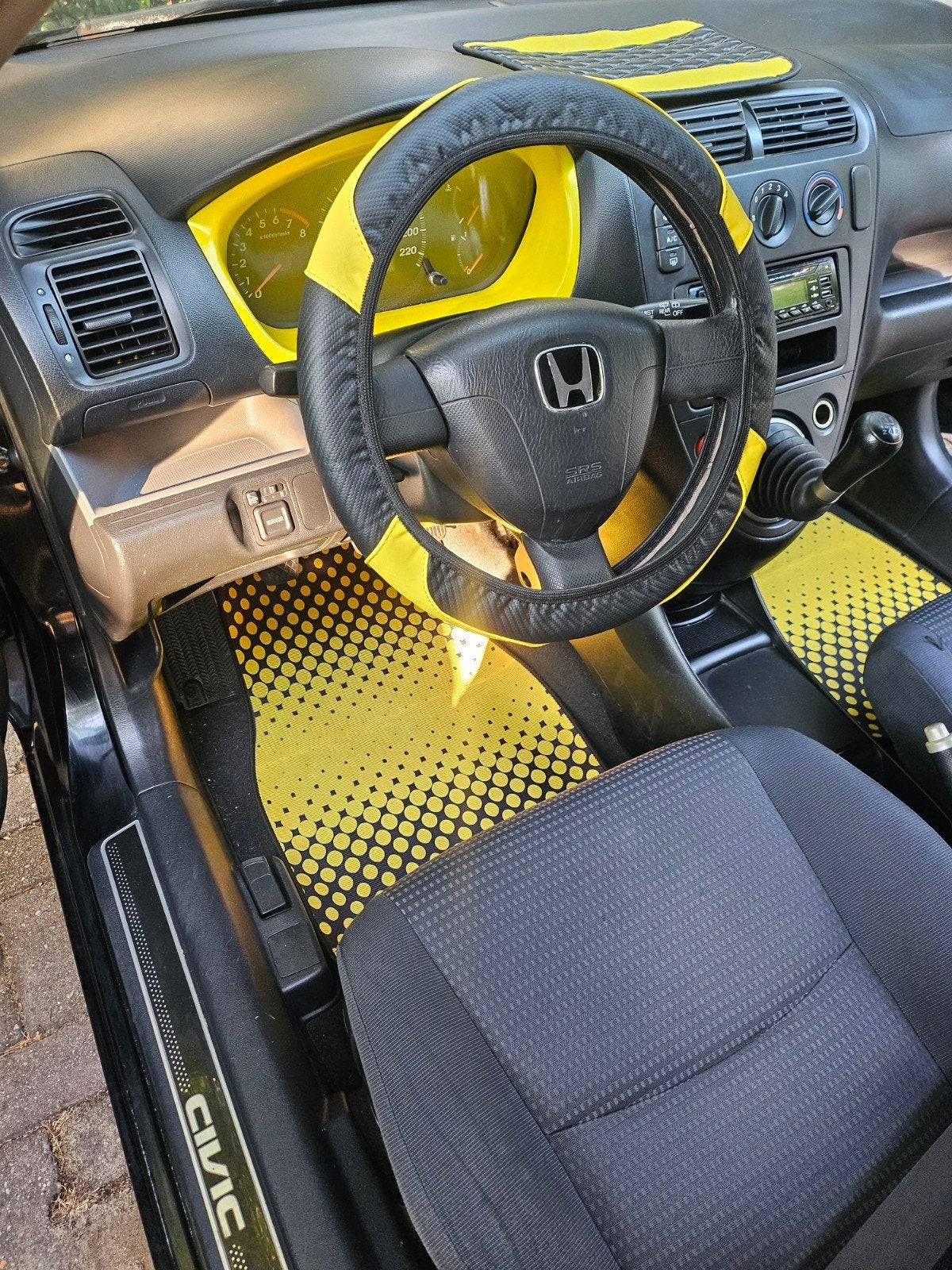 Honda Civic 1.4 I LS 3DR 2002 Zwart, Auto's, Honda, Voorwielaandrijving, 4 cilinders, 1396 cc, Origineel Nederlands