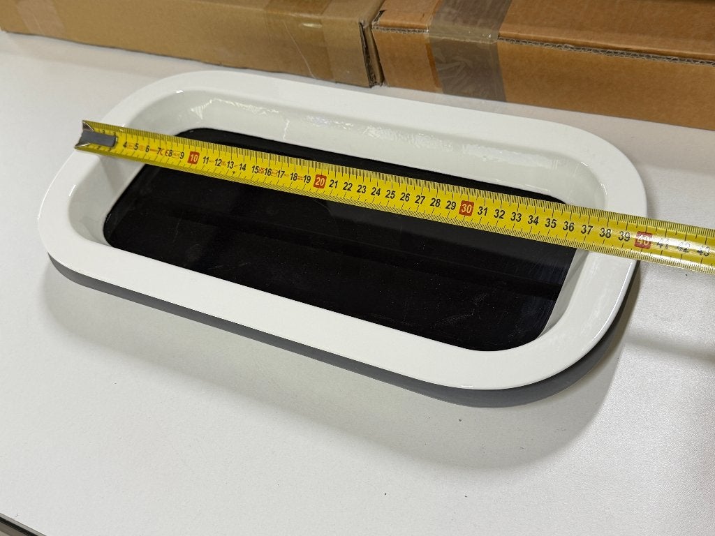 Gebo patrijspoort vast 375 x 175 mm WIT - NIEUW, Ophalen of Verzenden, Nieuw, Lijn of Blok
