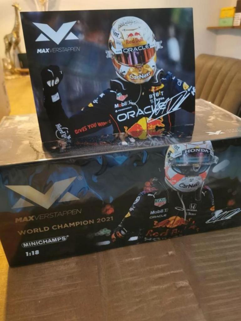 Max Verstappen world champion 1:18 Abu Dhabi 2021 editie 78, Ophalen of Verzenden, Nieuw, Formule 1