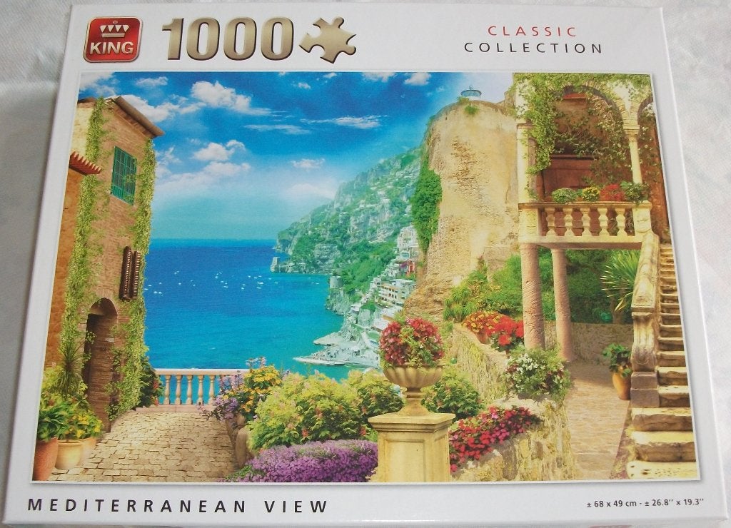 Puzzel *** MEDITERRANEAN VIEW *** 1000 stukjes Classic Col., Ophalen of Verzenden, 500 t/m 1500 stukjes, Zo goed als nieuw, Legpuzzel