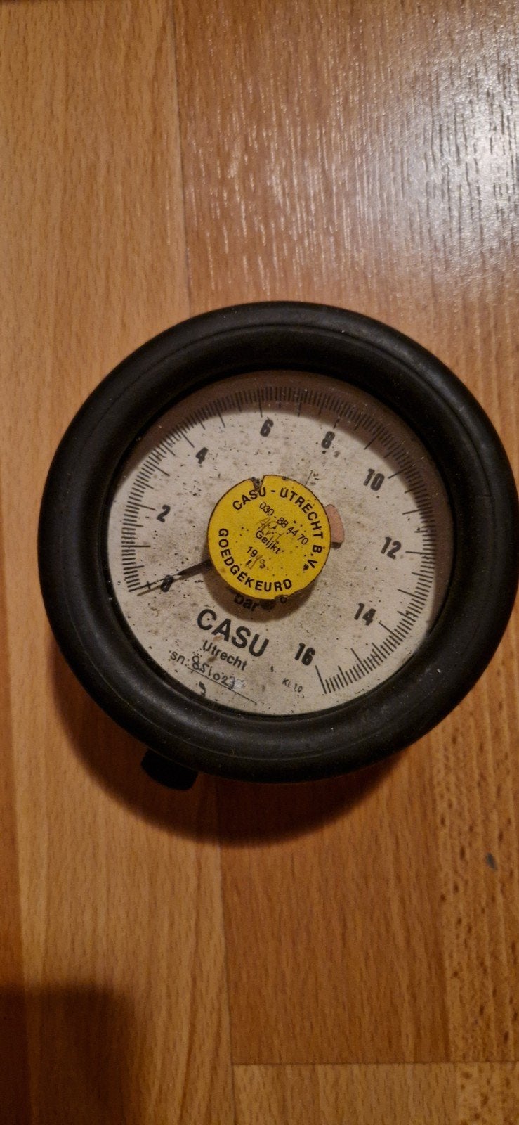 Vintage CASU Utrecht Manometer, Ophalen of Verzenden