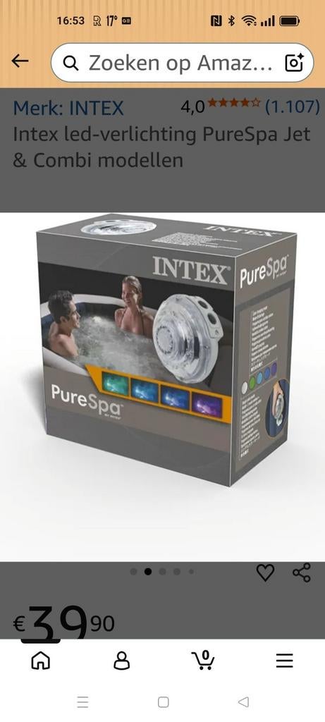 Intex LED-verlichting PureSpa Jet & Combi modellen, Ophalen of Verzenden, Nieuw