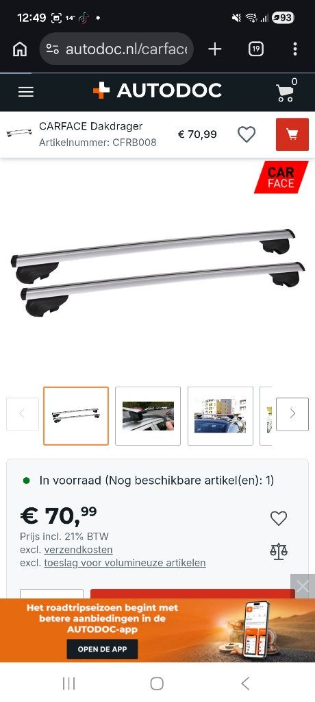 Dakdrager, Ophalen of Verzenden, Nieuw