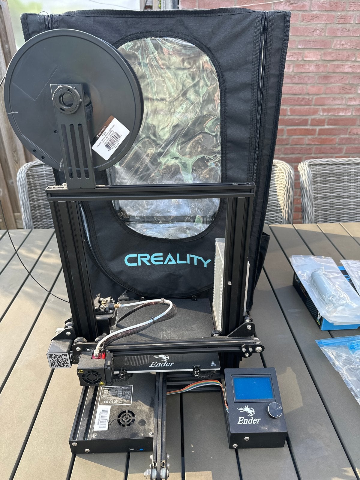 Creality Ender-3 3D Printer Compleet met Filament & Tent, Computers en Software, 3D Printers, Ophalen, Zo goed als nieuw, Filament