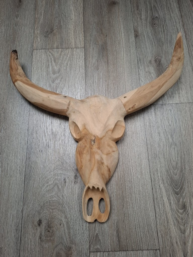 Houten schedel, Ophalen, Hout, Bruin, Overige stijlen