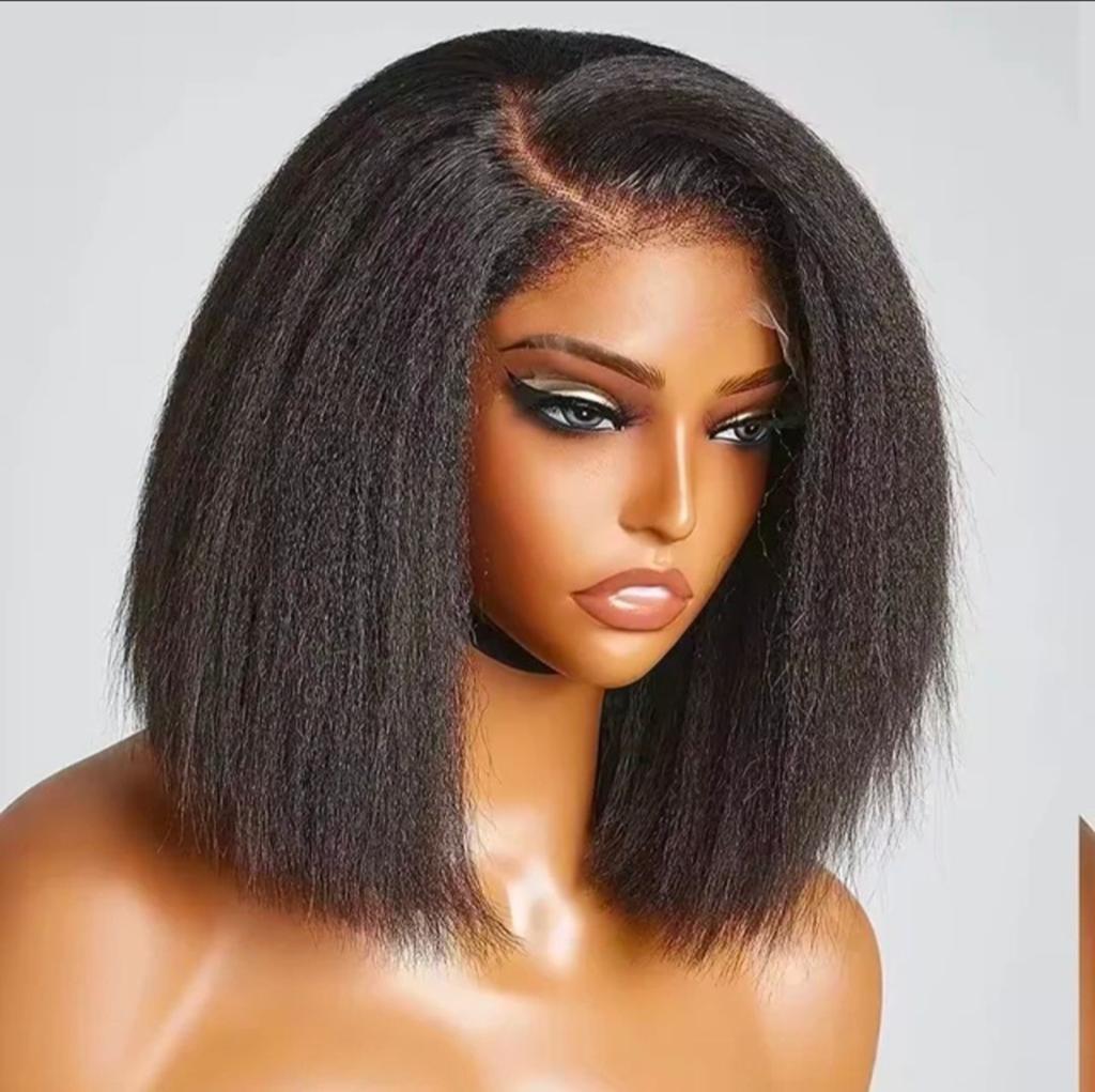 10 inch kinky straight pruik / wig 100% menselijke haar, Ophalen of Verzenden, Nieuw, Pruik of Haarverlenging