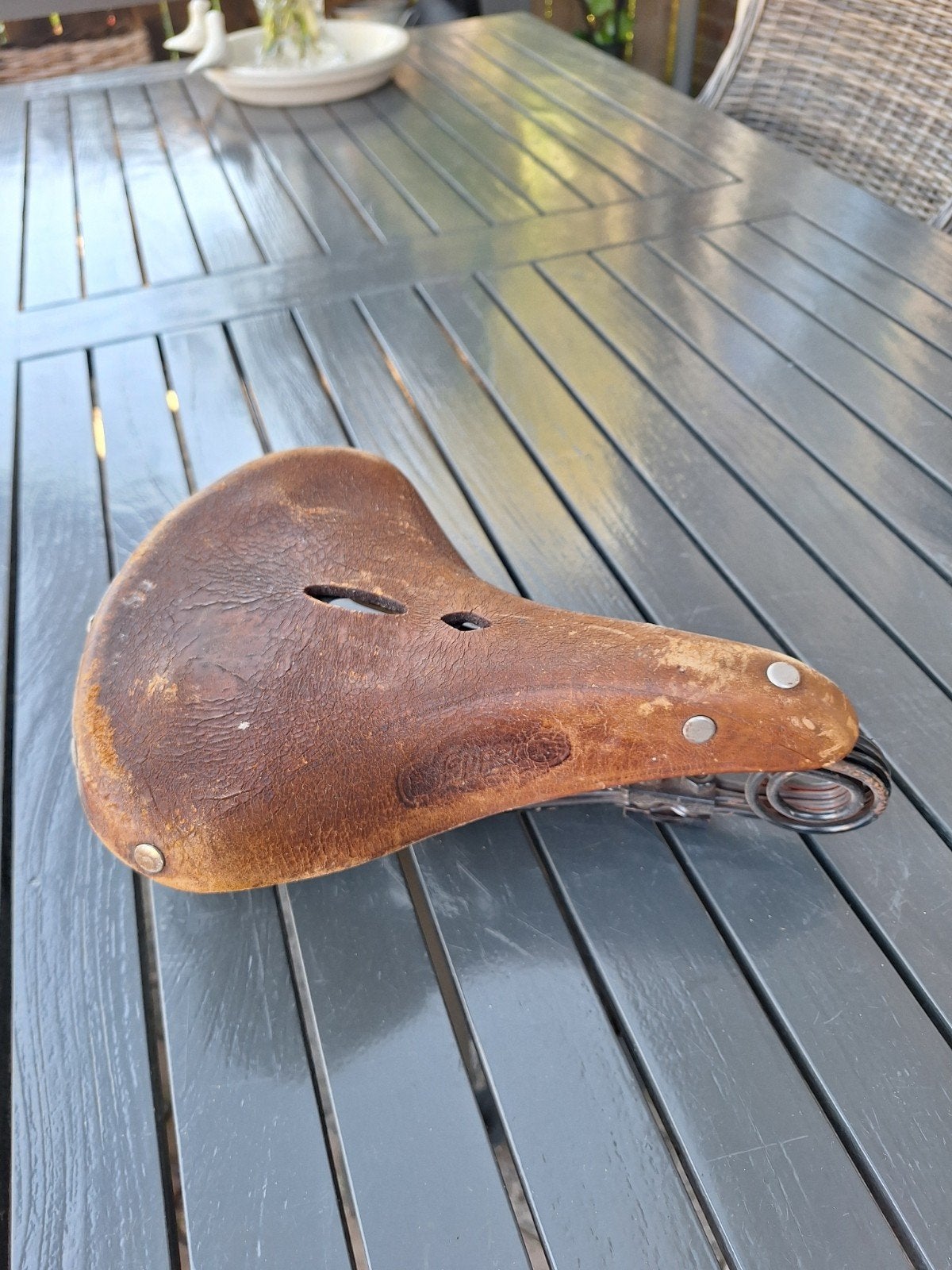 lepper  fietszadel retro, Fietsen en Brommers, Ophalen of Verzenden, Gebruikt