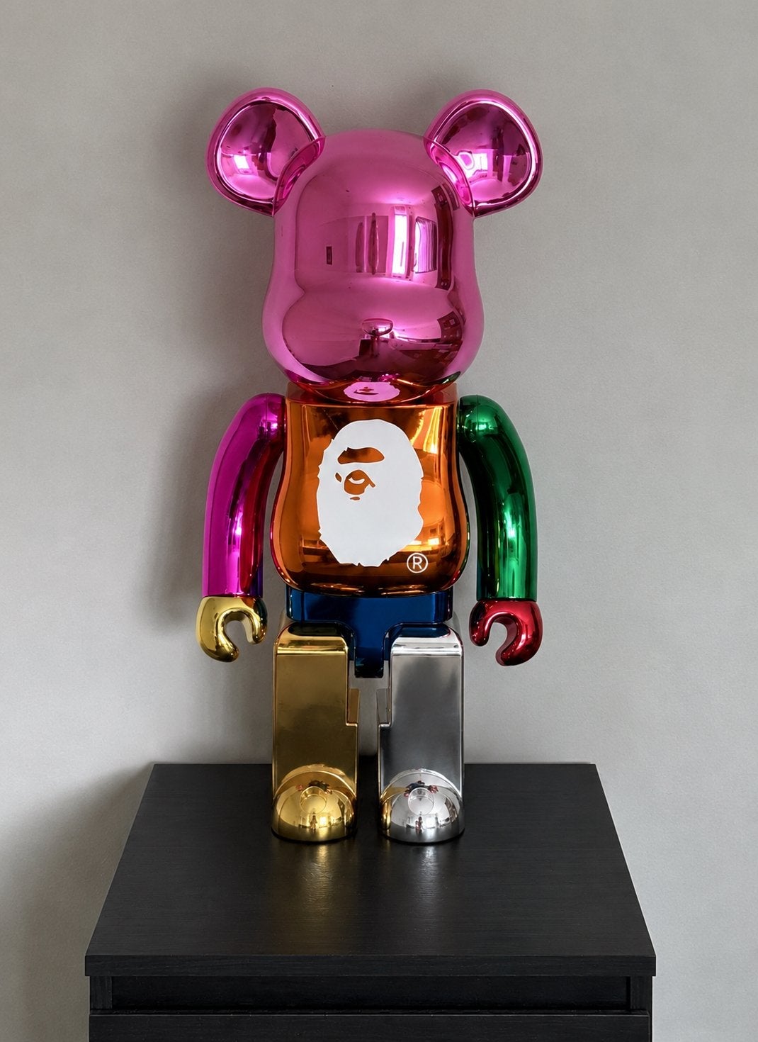Bearbrick multi color foil xxv 1000%, Ophalen of Verzenden, Zo goed als nieuw