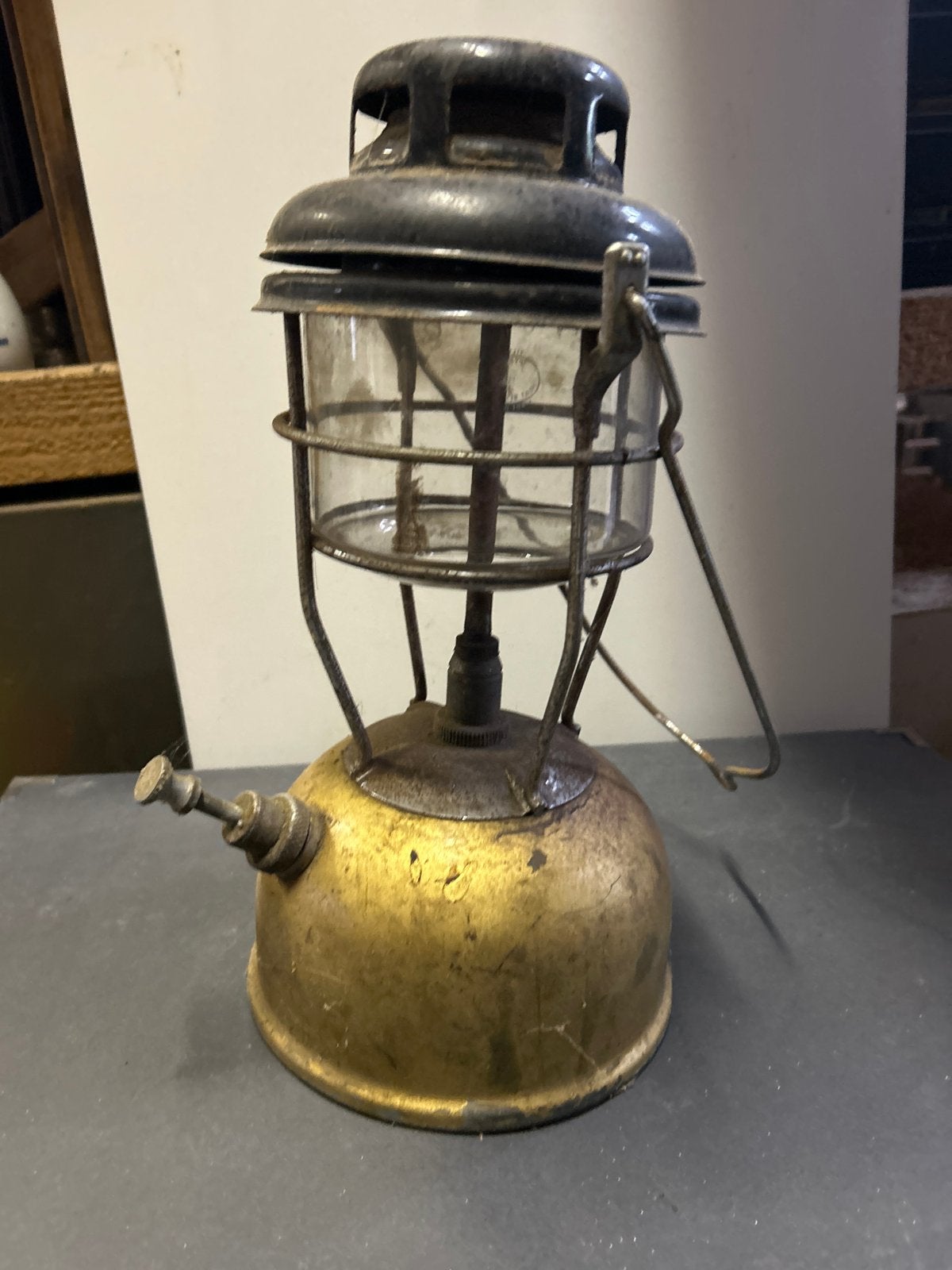 Vintage Petroleumlamp / Stormlamp - Messing, Ophalen of Verzenden