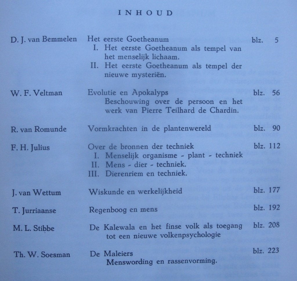 Anthroposofische Studiën 1965, een verzameling van 8 artikel, Achtergrond en Informatie, Spiritualiteit algemeen, Diverse auteurs