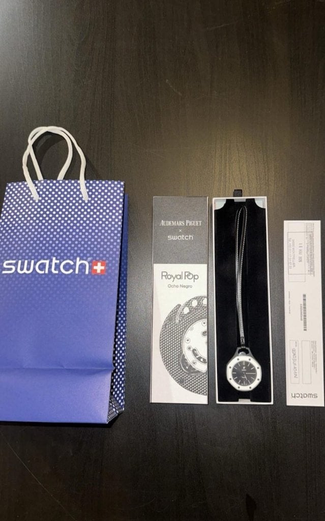 Royal pop swatch x audemars, Sieraden, Tassen en Uiterlijk, Horloges | Heren, Ophalen of Verzenden, Zo goed als nieuw, Kunststof
