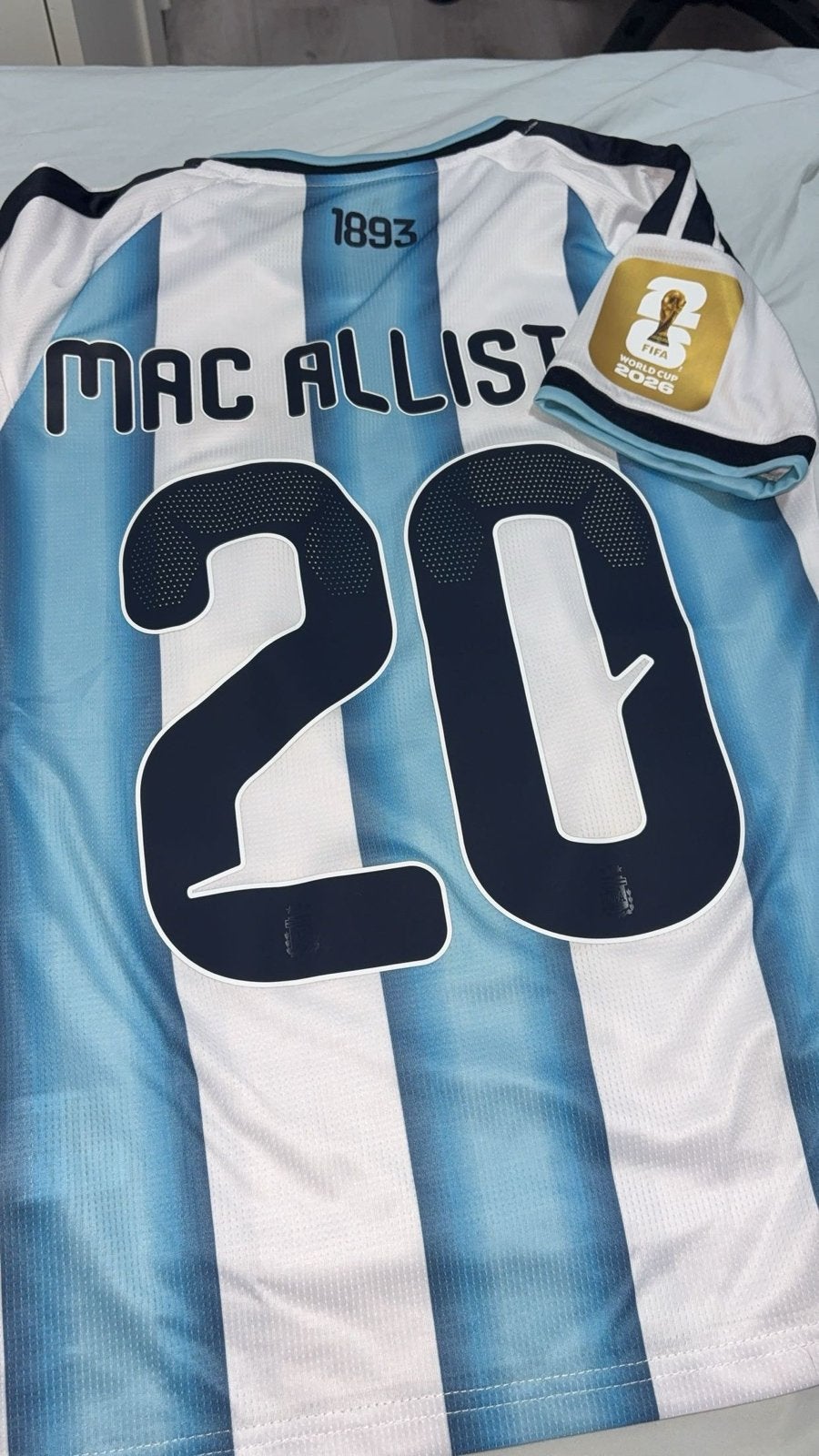 Mac Allister Argentinië thuisshirt maat s, Maat S, Ophalen of Verzenden, Nieuw, Shirt