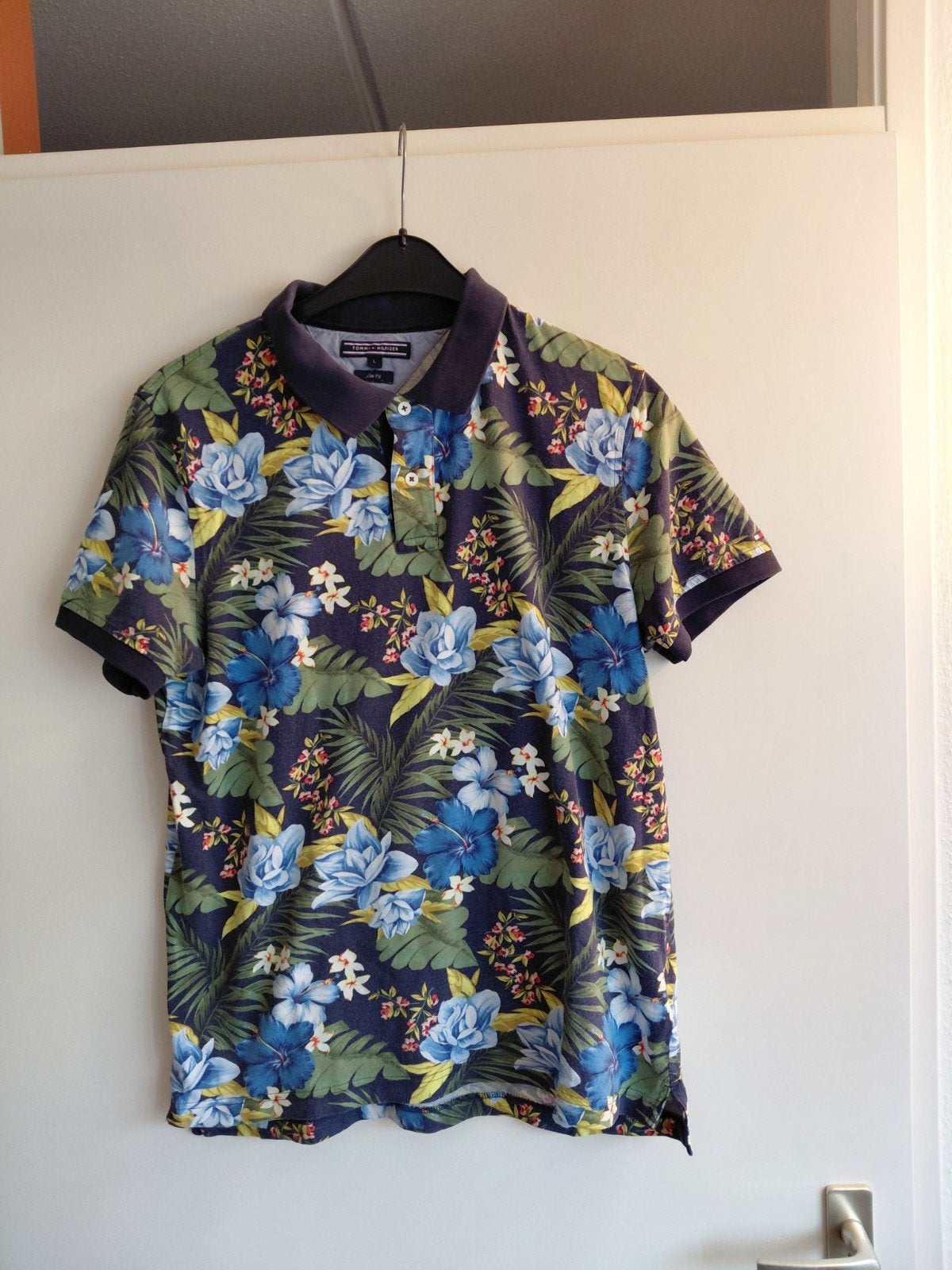 Polo shirt tommy hilfiger maat l bloemen, Ophalen of Verzenden, Gedragen, Maat 52/54 (L), Tommy Hilfiger