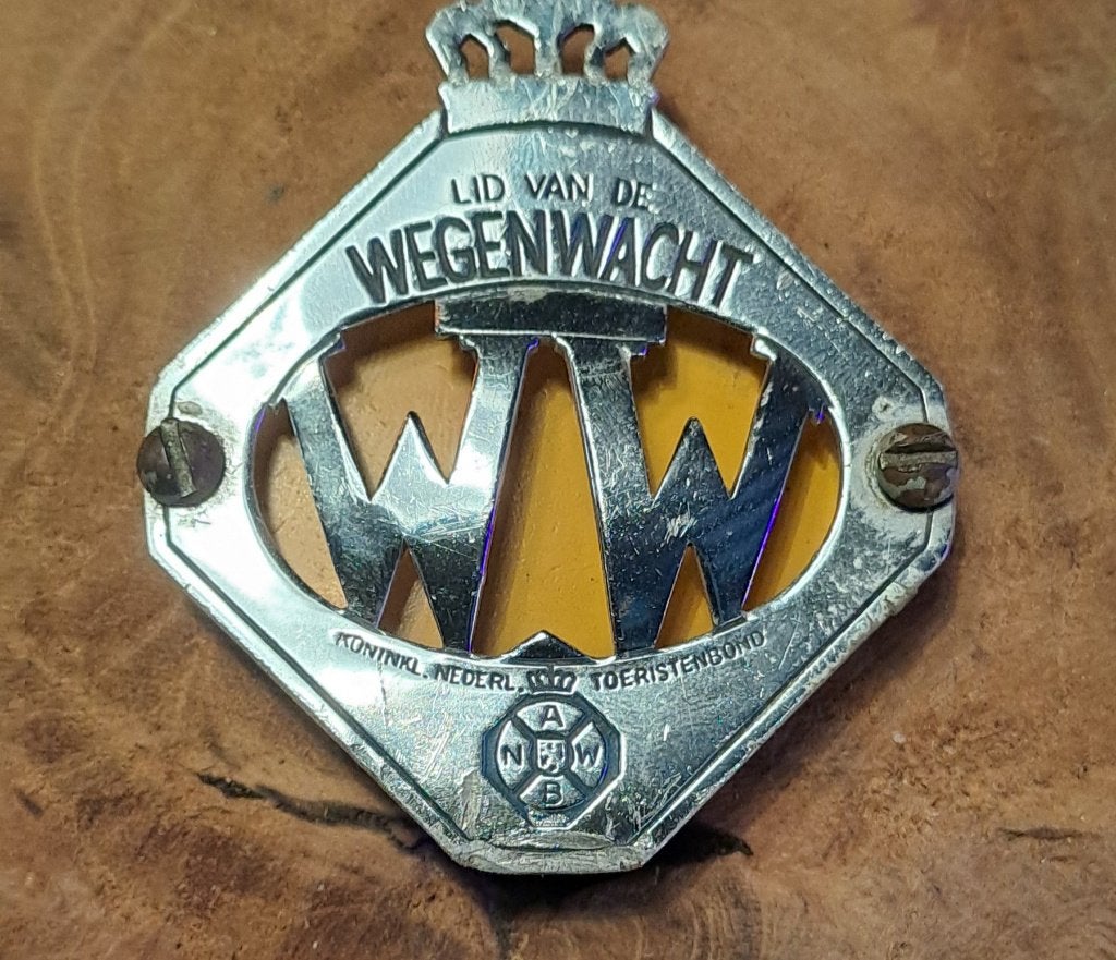 vintage ANWB grill schildje (klein), ANWB, Gebruikt, Ophalen of Verzenden, ANWB