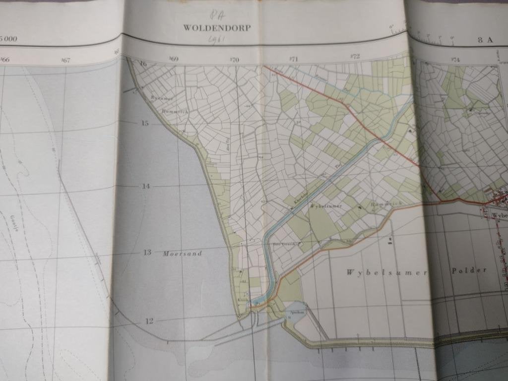 8 A Woldendorp Wybelsum Termunten Heveskes Plattegrond 1961, Ophalen of Verzenden