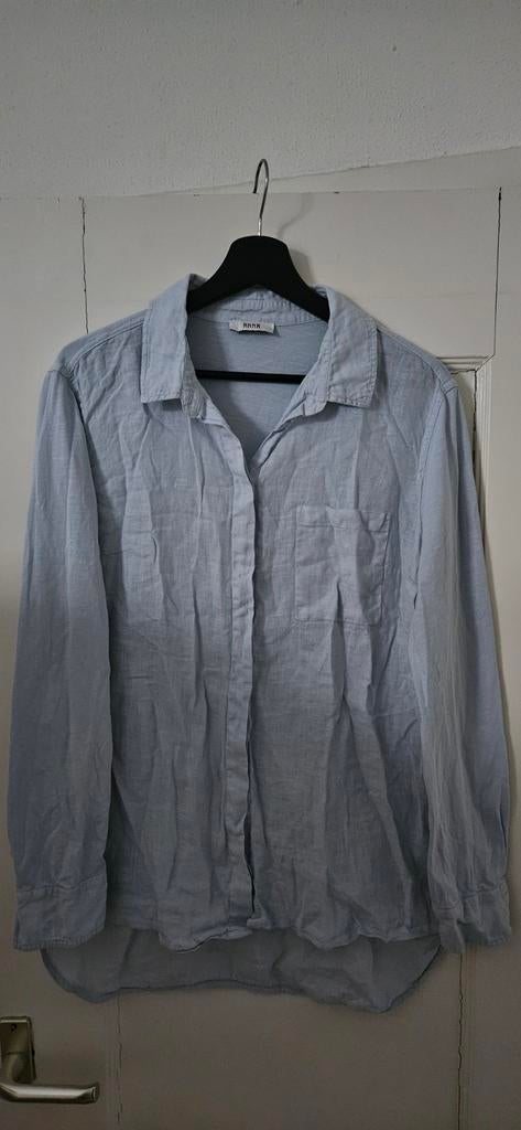 Linnen blouse - Anna, Kleding | Dames, Ophalen of Verzenden, Zo goed als nieuw, Maat 38/40 (M), Beige