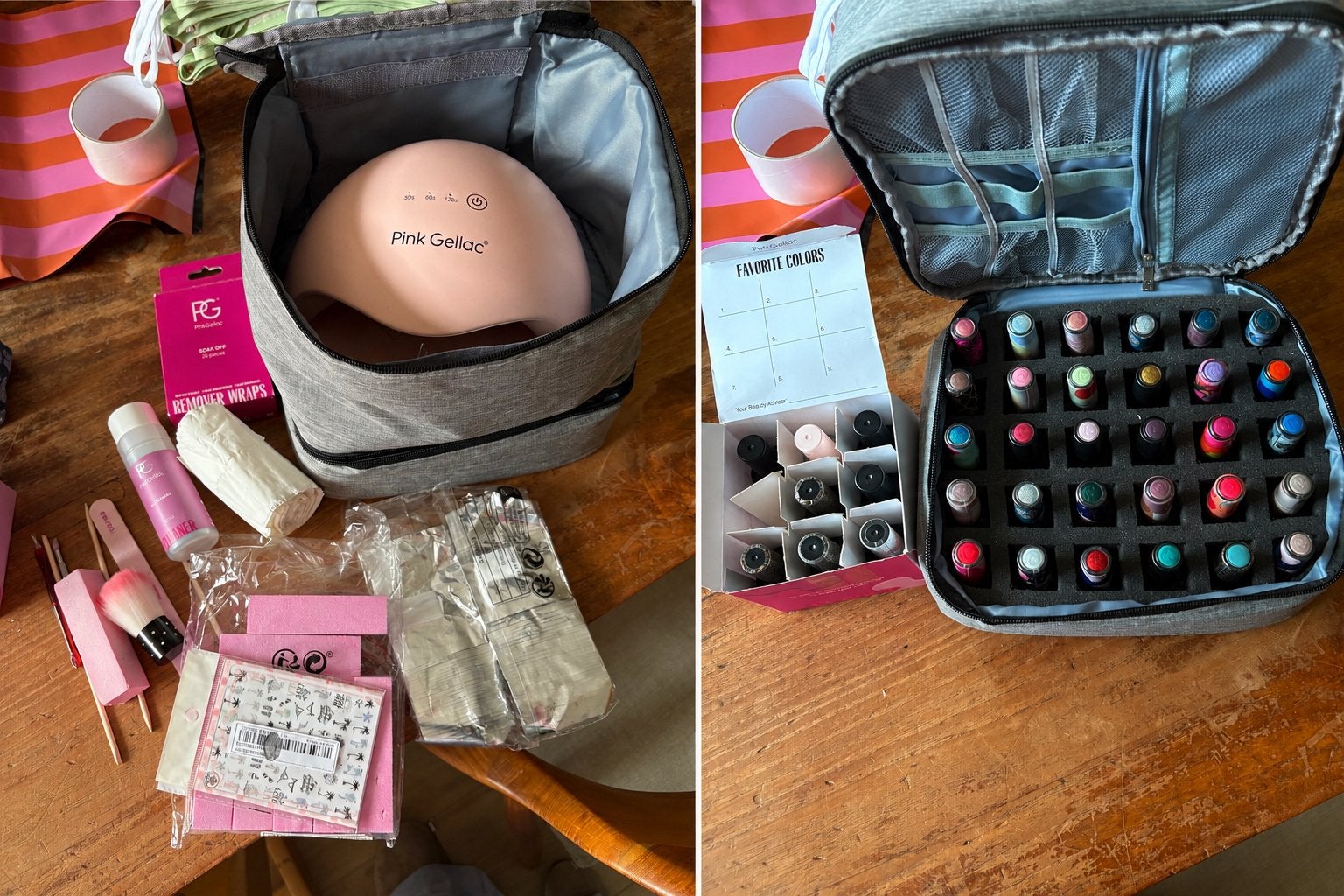 Zeer uitgebreide set pink gellac, Ophalen of Verzenden, Zo goed als nieuw, Overige kleuren, Handen en Nagels