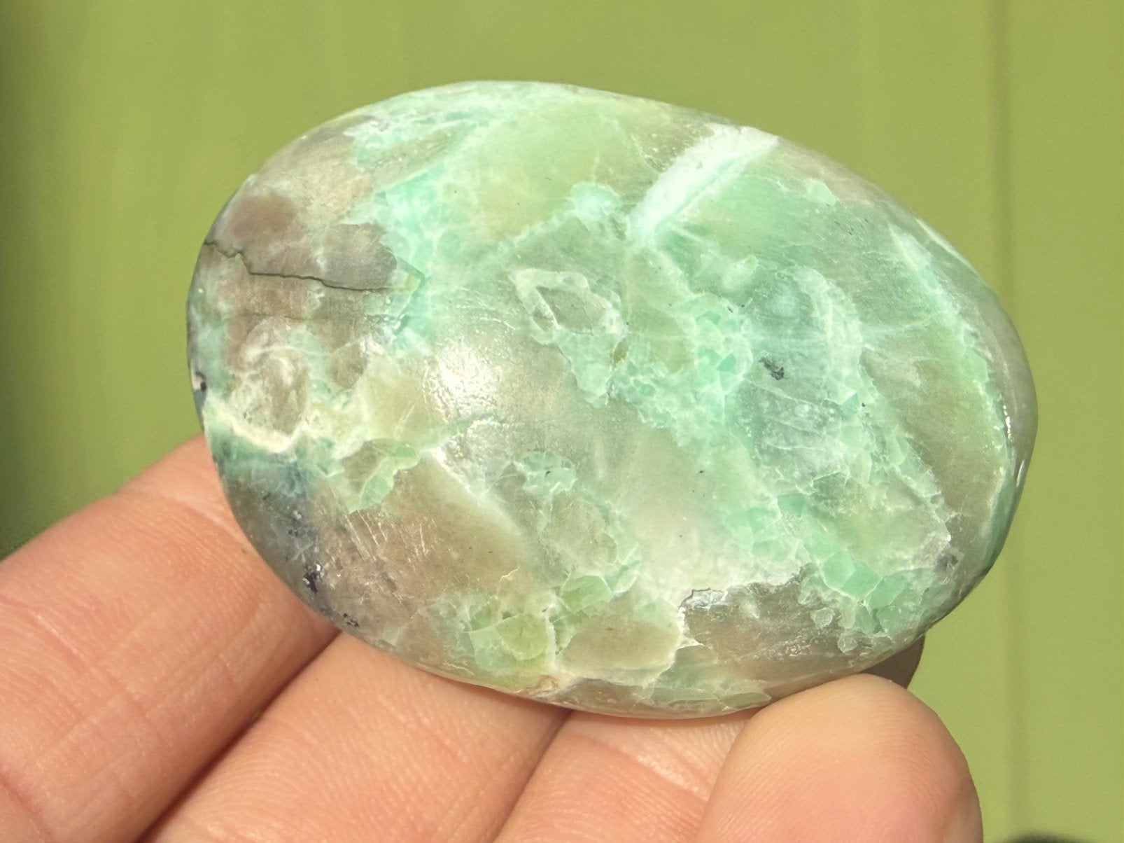 Nr 77 Garniriet met groene maansteen, Ophalen of Verzenden, Mineraal