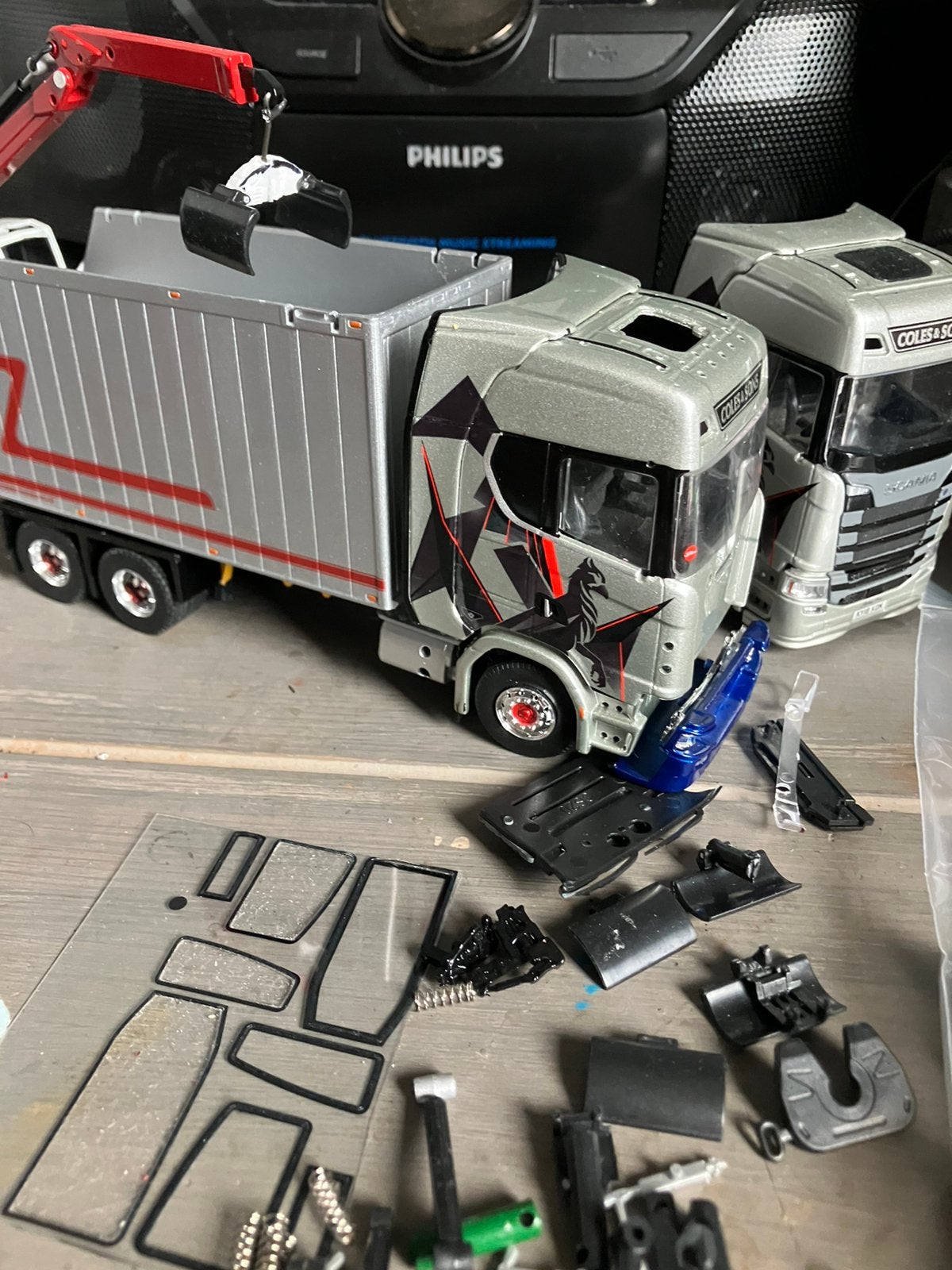 Tekno onderdelen mestwagen, Hobby en Vrije tijd, Ophalen of Verzenden, Bus of Vrachtwagen, Tekno