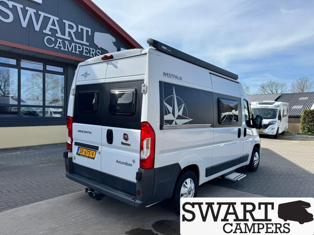Westfalia Amundsen, kleine Fiat Ducato buscamper, dwarsbed, Caravans en Kamperen, Campers, Luifel, Fiat, Koelkast, Tot en met 2