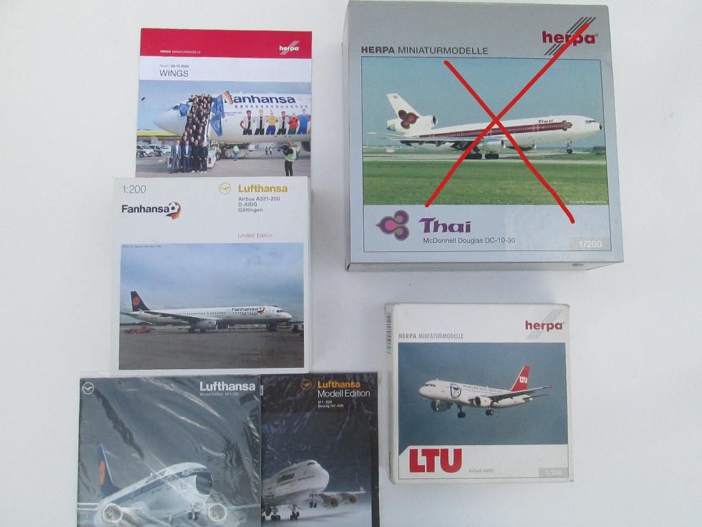 Airbus A321-200 Fanhansa / A320 Hertha / LTU DC-10, Ophalen of Verzenden, Nieuw, Schaalmodel