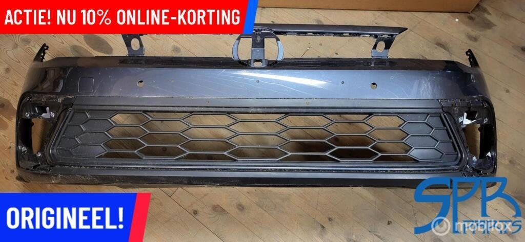 VOORBUMPER VW POLO 2G FACELIFT GTI 2GS807221H GRILLE Spoiler, Gebruikt, Volkswagen, Ophalen of Verzenden, Volkswagen