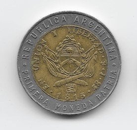 Argentinië 1 peso 1995 (met A) KM# 112.1, Verzenden, Zuid-Amerika, Losse munt