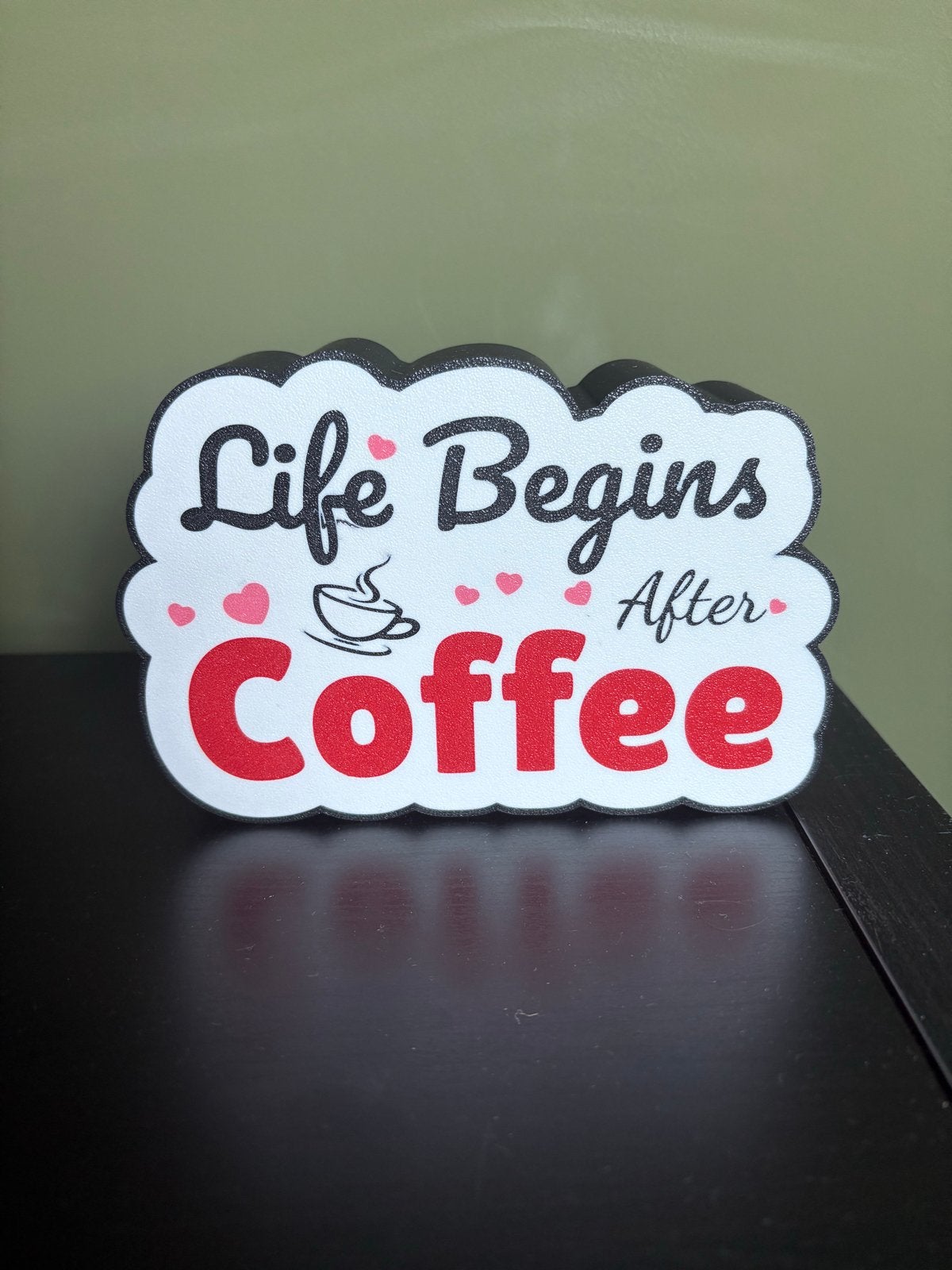 Lichtbak met leuke tekst, Verzenden, Nieuw, Info@createdbyheart.nl, Created by Heart