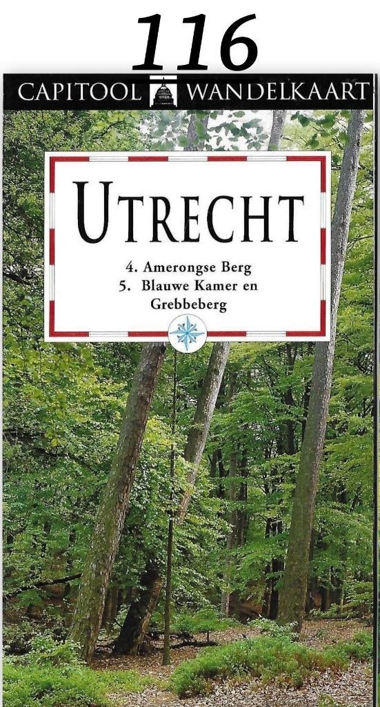 Pl116 capitool wandelkaart utrecht amerongse berg, Boeken, Ophalen of Verzenden, 1800 tot 2000, Nederland, Landkaart