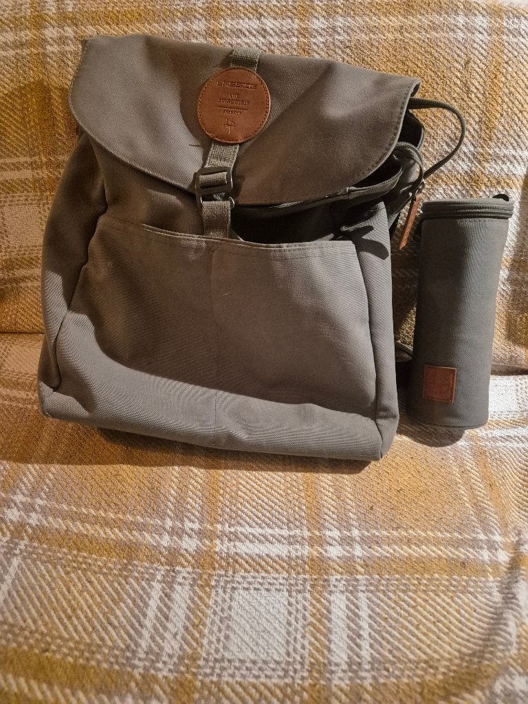 Groene rugzak Lässig met koeltas voor 1 fles, Overige merken, Gebruikt, 25 tot 40 cm, Ophalen of Verzenden