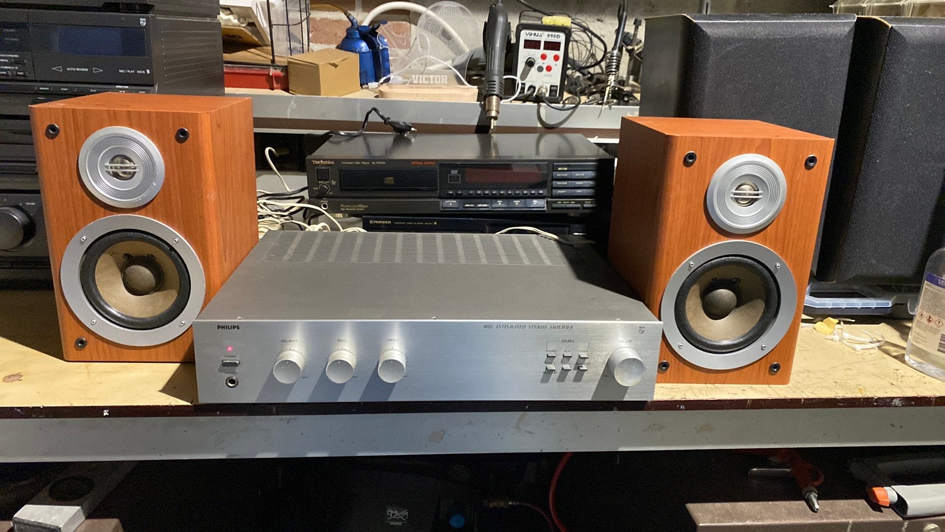 Uitstekende Philips 302L intergrated stereo amplifier, Ophalen of Verzenden, Zo goed als nieuw, Philips